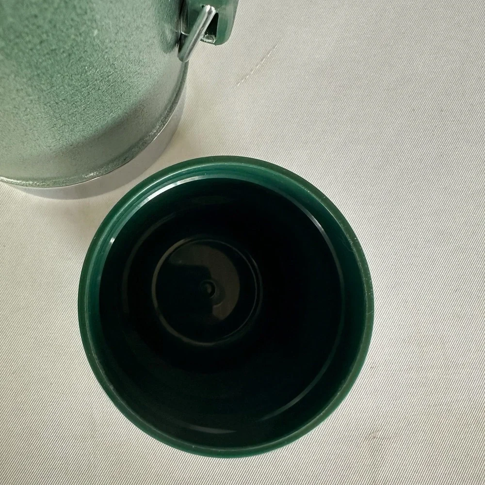 Vintage Aladdin Stanley 1 Quart Vacuum Bottle Thermos A-944DH Hammertone Green - Picture 8 of 14